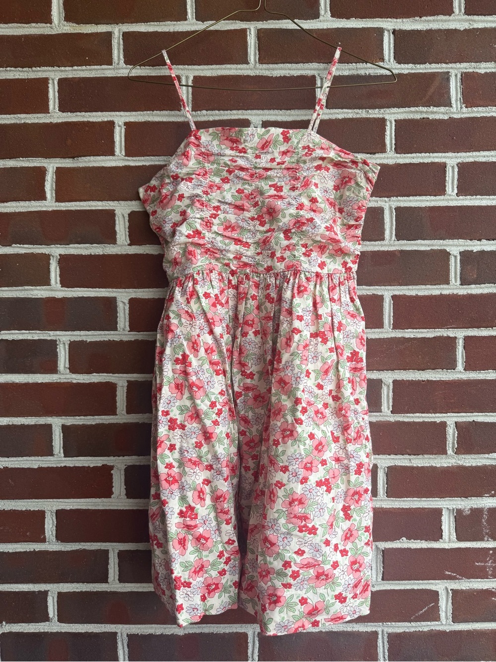Polo Ralph Lauren Floral Spaghetti Strap Sundress in Pink & Green